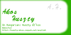 akos huszty business card